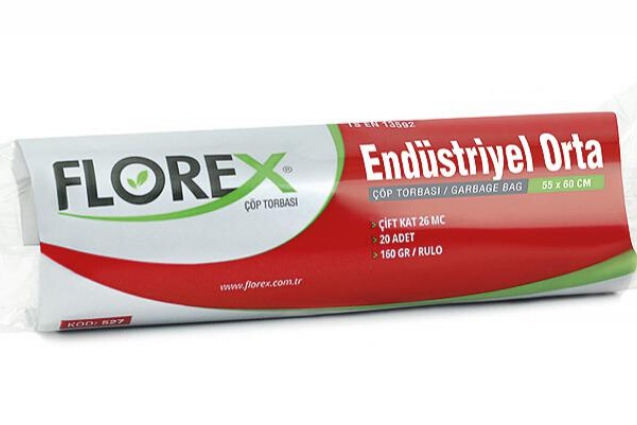 Ortaboy Çöp Torbası Endüstriyel Seri 55X60 - 25X20 - 160 Gr